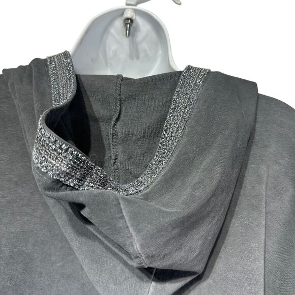 lisa robertson gray hooded cardigan Size S/M - Picture 6 of 7